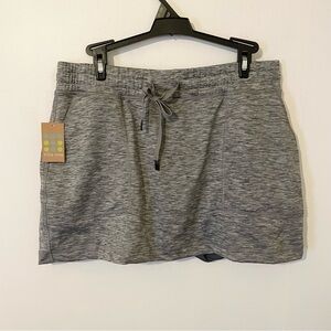 Title Nine Break A Sweat Skort Grey Skirt With Shorts Pockets Size Medium New
